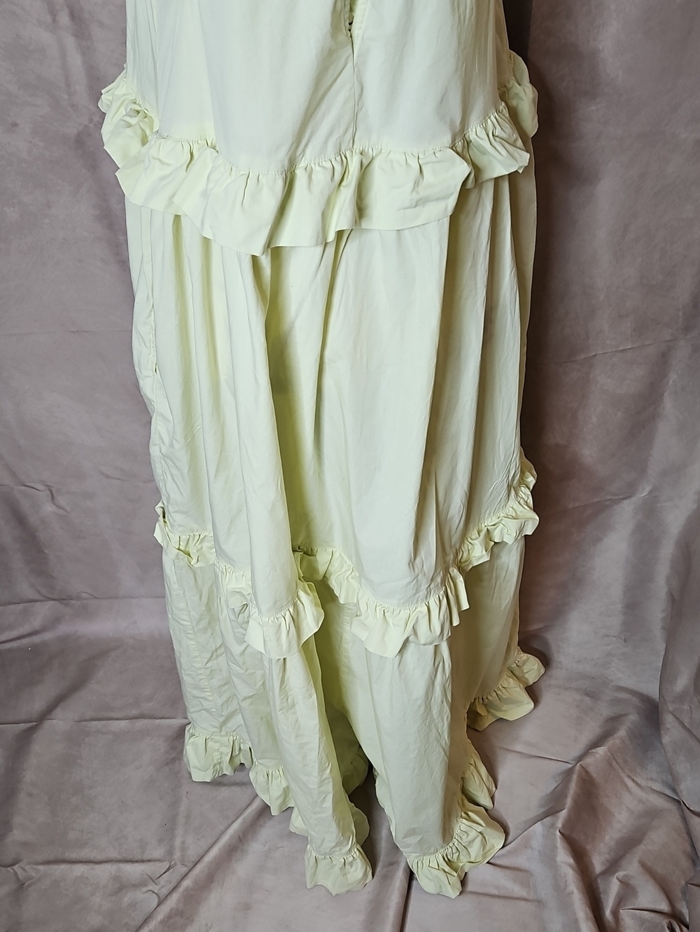 Free People Anita Midi Dress Light Yellow Halter Pockets Size Large - Picture 7 of 10